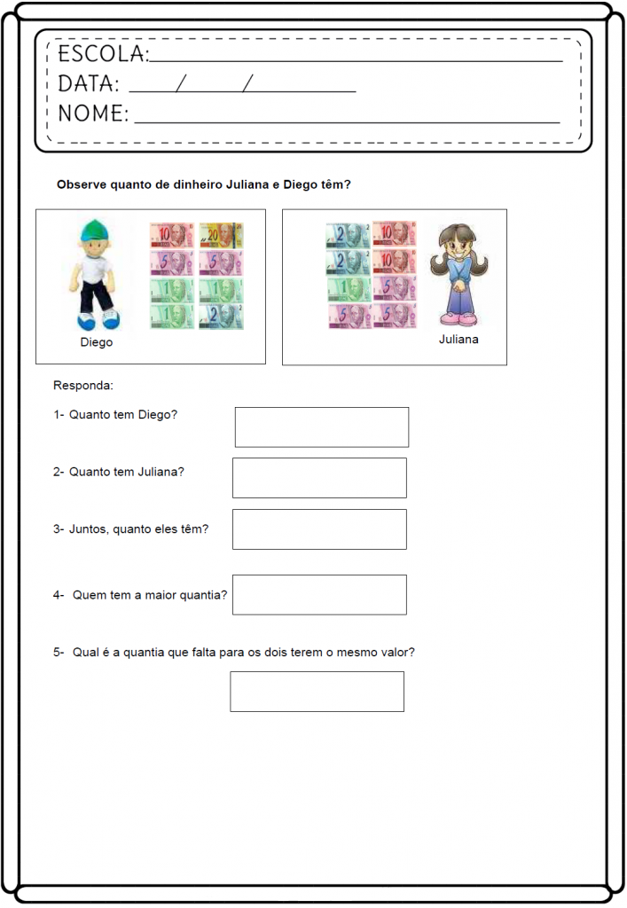 Atividades De Matematica 2 Ano Do Ensino Fundamental Para Imprimir