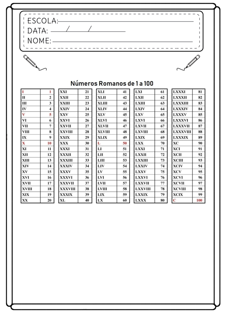 Plano De Aula Numeros Romanos 2 Ano Fundamental
