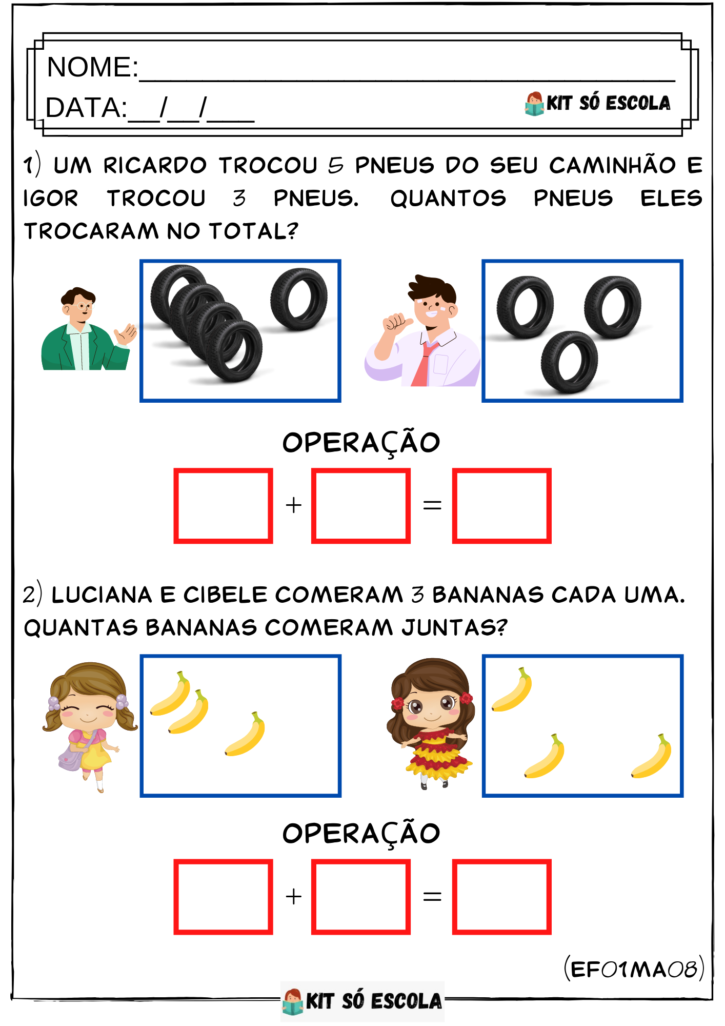 ATIVIDADES MATEMÁTICA 1 ANO BNCC - Atividades Escolares
